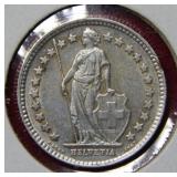 1943 Switzerland 1/2 Silver Franc