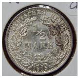 1915 A Germany 1/2 Mark