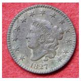 1827 Large Cent - dark