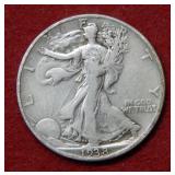1938 D Walking Liberty Silver Half