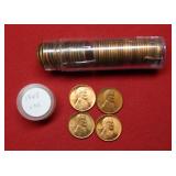 Roll of 1945 UNC Lincoln Wheat Cents