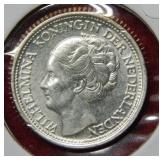 1944 Netherlands Ten Cent Coin