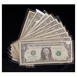 (10) $1 Federal Reserve Star Notes - misc dates