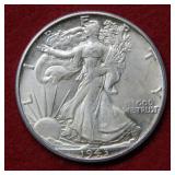 1943 D Walking Liberty Silver Half