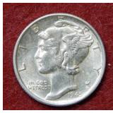 1945 S Micro S Mercury Silver Dime