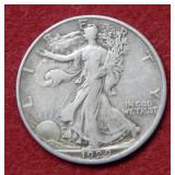 1929 D Walking Liberty Silver Half
