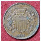 1865 Two Cent Piece