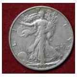 1929 S Walking Liberty Silver Half Dollar