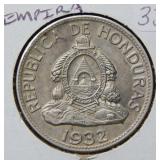 1932 Honduras Lempira Coin