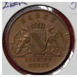 1867 Germany Kreuzer Coin
