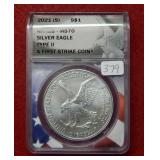 2021 (S) Silver Eagle 1oz Type II ANACS 70