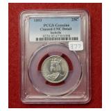 1893 Isabella Quarter PCGS Genuine UNC Detail