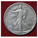 1929 S Walking Liberty Silver Half