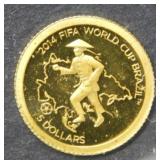 2012/14 Solomon Islands $5 .999 Gold Commemorative