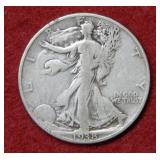 1938 D Walking Liberty Silver Half