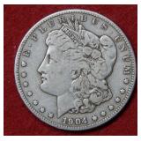 1904 S Morgan Silver Dollar Coin