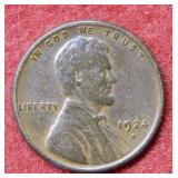 1924 S Lincoln Wheat Cent - Brown