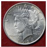 1924 Peace Silver Dollar