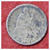 1887 Seated Liberty Silver Dime