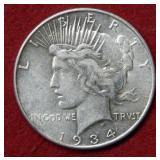 1934 Peace Silver Dollar Coin