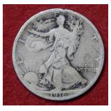 1916 Walking Liberty Silver Half - Grafitti