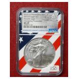 2021 (P) Silver Eagle Type I NGC MS69