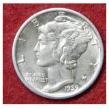 1939 D Mercury Silver Dime