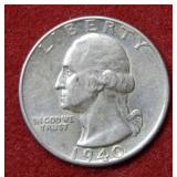 1940 D Washington Silver Quarter