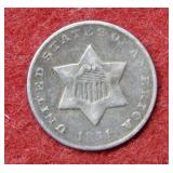 1851 O Silver Three Cent Piece - New Orleans