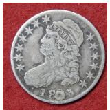 1813 Bust Silver Half Dollar - repaired