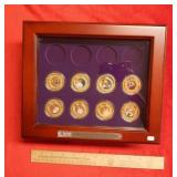 (8) Queen Elizabeth Jubilee Silver Medals w/Displa