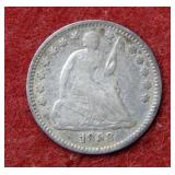 1858 Seated Liberty Silver Half Dime