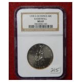 1995 S Olympics Basketball Half NGC MS69