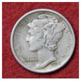 1918 D Mercury Silver Dime