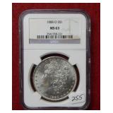 1888 O Morgan Silver Dollar NGC MS63