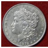 1878 7/8 Tail Feathers Morgan Silver Dollar