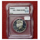 2000 S Kennedy Silver Half ICG PR68 DCAM