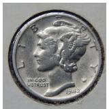1942 D Mercury Silver Dime