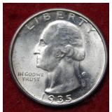 1935 D Washington Silver Quarter