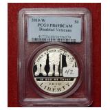 2010 W Disabled Veterans Comm Dollar PCGSPR69 DCAM