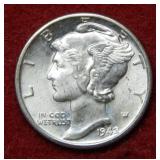 1942 D Mercury Silver Dime