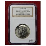 1969 D Kennedy Half Binion Collection NGC