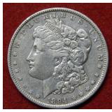 1894 O Morgan Silver Dollar