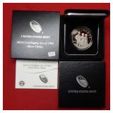 2014 Civil Rights Act Proof Silver Dollar
