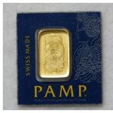 1 gram .999 Gold Pamp Bullion Bar
