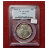 1935/34 Boone Silver Comm Half PCGS MS65