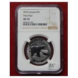2018 Canada Silver Polar Bear NGC MS70