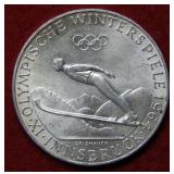 1964 Austria Silver 50 Shilling Olympic Comm