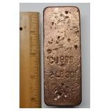 2 Pound 3oz .999 Copper Bar