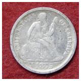1875 CC Seated Liberty Silver Dime
